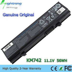 Батареи Новая подлинная оригинальная батарея KM742 11.1V 56WH для ноутбука для Dell Latitude E5400 E5500 E5410 E5510 PX644H WU841