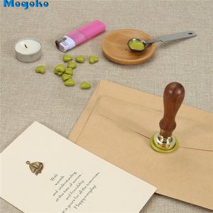 Mogoko Wax Seal Stamp Retro Wood Classic Classing Wax Stamps Оболочка антикварная штампа розмарина лаванда монстера