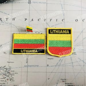 Lituania National Band Band Ramitine Badge Shield e Pin a forma quadra