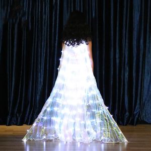 Ruoru Child Dancer LED Performance Fluorescent Butterfly Wings kids led Belly Dance isis wings Bellydance Carnival Led Costumes