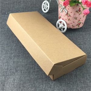 12pcs/lot kahverengi kraft hediye kutuları boş saklama kutusu paketleme kağıt kutuları hediyeler/şeker/kitap/el sanatları uzun büyük boy
