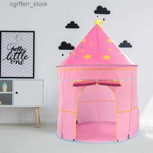 Tentadas de brinquedo Dropshipping portátil infantil tenda jogando jogos de casa tenda kid tereepee castle ao ar livre divertido acampamento brinqued hirthday natal presente l410