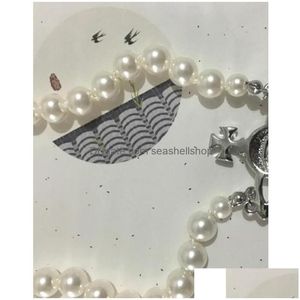 Pendant Necklaces Fine Lady Necklace With Rhinestones Creative Planet Pearl Clothing Accessories Gifts For Friends G023001316 Drop Del Dh7Yh