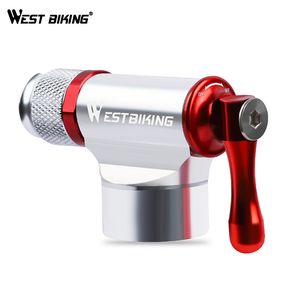 West Cykling cykel mini pump CO2 inflator cykeltillbehör Schrader Presta Valve Mountain Road Bike Ball Cycling Pump