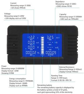 PZEM-015 100A DC Battery Tester Voltmeter Ammeter Power Voltage Current Impedance Capacity Energy Meter Monitor built-in shunt