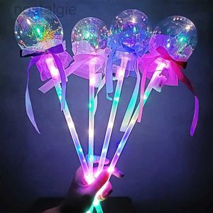 LED Rave Toy 1pc Kids Bashing colorati Briwing Sticks Flashing Heart Star Butterfly Girls Princess Fairy Wands Play Show Cosplay Party Charto 240410