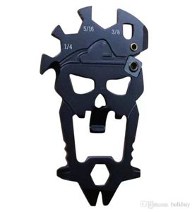 Outdoor Skull Multifunctional Combination Tool Multifunction Bottle Opener Screwdriver Key Sharpen Knives Carabiner1962255