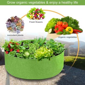 Felt Grow Bag Outdoor Vegetable Flower Planter Garden Pots Planting Grow Pot Garden Grow Bags Fabric Planter Elevated Plant Beds