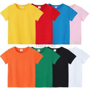 T-shirts 2-12Years Summer childrens short sleeve T-shirt cotton baby clothes boys girls blank Infant T-shirt Kids shirt solid tees tops 240410