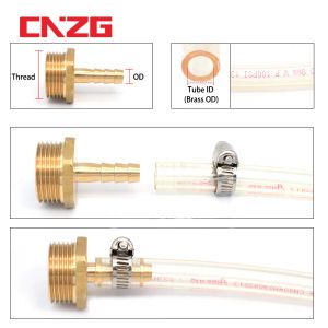 Pagoda Connector 6 8 10 12 14mm Hose Barb Connector Tail Thread 1/8 1/4 3/8 1/2 BSP Thread Brass Water Pipe Fittings
