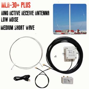 System MLA30+ Plus 0,530 MHz Ring Aktiv Mottagande antenn Lågbuller Medium Kort våg SDR Loop Antenna Kort våg Radio Antenn