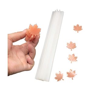 Maple leave Shaped Tube Column Silicone Soap Art Candle Mold Embed Soap Handmand Mousse Making Supplies Silicone Mold for Soap
