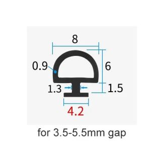 10 m szerokość dolna 5/6/7 mm silikonowe paski uszczelniające most Aluminiowe drzwi uszczelnione plastikowe paski energetyczne uszczelki uszczelnia