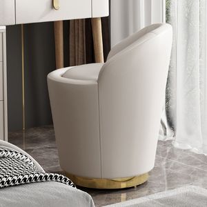 Kreativer Luxus -Leder -Dressing -Hocker Freizeitstuhl Mobile Rückenstuhl Runde Aufbewahrungshocker Haushalt Möbel