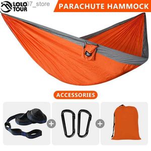 Hammocks 220x100cm Parachute Pendant 1 Person Portable Army Survival 210t Nylon Pendant For Travel Camping Handing Adventure Beach Vacationq