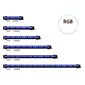 32/46/52 cm LED -ljus akvariumlampa undervattens nedsänkbar fiskbehållare Ljus färg som ändras för fiskbehållare med fjärrkontroll