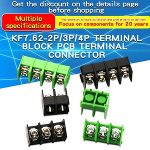 1st PCB Wire Terminal KF7.62-2P-anslutningsblockavstånd 7.62 mm kan vara sömnad svartgrön