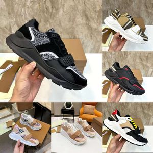 Üst BB Ayakkabı Tasarımcısı Bayberry Shoe Vintage Spor Sneaker Striped Erkek Kadın Kontrol Edilmiş Spor Ayakkabı Platformu Kafes Kıyafet Ayakkabı Gölgeleri Flats Ayakkabı Klasik Açık Ayakkabı 732