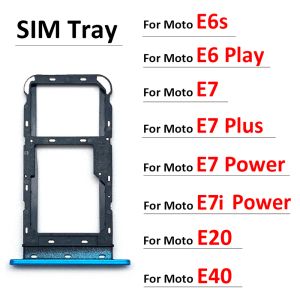 Nova bandeja SIM para Motorola Moto E6 Play E6S E7 Plus E7i Power E20 E40 SIM CARTO SLOT ST SD Adaptador de bandeja de cartão