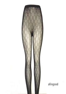 Meias pretas clássicas Pantyhose Pantyhose Sexy Double G Family Letter Hollow Leggings2834676