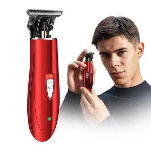 Trimmers High Performance Home Hair Cutting & Grooming Set for Men, 10W Electric Hair Trimmer Detail Shaver, Rechargeable, Red. Silver