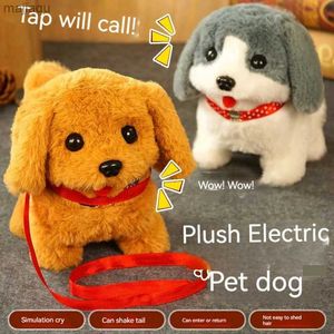 Electric/RC Animals Electronic plush puppy toy intelligent reality filled animal toy can walk bark and wag its tail for 6-18 monthsL2404