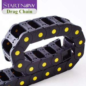 Startnow 30x25 Bridge Opened Plastic Drag Chain For CNC Router Machine Tool Parts Wire Carrier With End Connectors Cable Chains