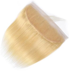 13x4 Lace Frontal Closure 10a Blond Kolor 613 Jedwabisty prosty brazylijskie dziewicze ludzkie włosy do włosów dla kobiety Fast Express Del7777370