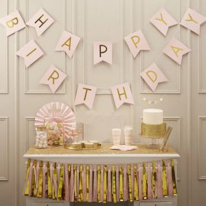 1st Happy Birthday Letter Banner Rose Gold Confetti Balloons Baby Shower Birthday Party Decorations Boy Girl Kids Party Favors