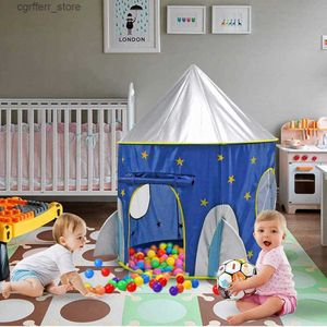 Toy Tents Pop Up Kids Tent - Spaceship Rocket Indoor Playhouse Tent for Boys and Girls L410