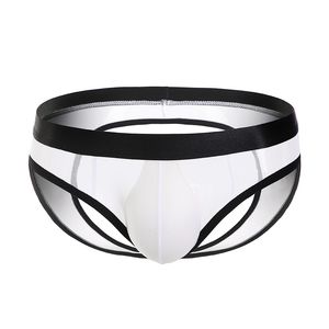 Mens Athletic Supporter Mesh Breathable Jockstrap Elastic Waistband Gay Underwear Sexy Open Butt Elastic Thong see through pant