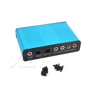 Kort 1st Hot USB 2.0 Sound Card 6 Channel 7.1 och 5.1 Optical Externt Audio Card SPDIF Controller för PC Laptop Desktop Tablet