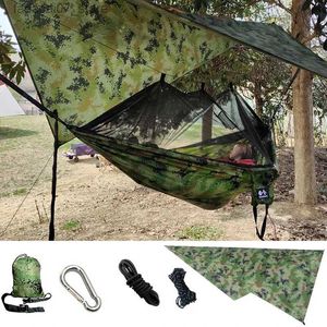 Hammocks Outdoor automatic quick opening mosquito net hanging basket tent with waterproof canopy canopy set hanging basket portable pop-up portable campsiteQ