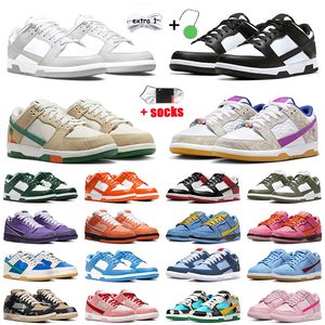 Low Panda Laufschuhe Grau Nebel Jarritos Jahr der Drachendesigner Männer Frauen Sneaker Triple Pink University Blau UNC Chunky Sean Cliver Syracuse Trainer 36-48