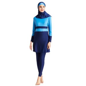 3pcs Женщины плюс размер мусульманские купальники купания Burkini Исламская полная обложка Хиджаб скромность пляжная одежда спортивные серф -костюм для купания костюма