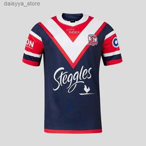 Jerseys Sydney Roosters 2024 Mens Home Rugby Jersey Name and Number Size S-L-XL-XXL-3XL-4XL-5XLL2403