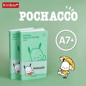 Notizbücher Kinbor Kawaii A7 Pocket Notebook Cartoon Pochacco Mini Handkonto Notizbilder und Zeitschriften Grid Diary Books Briefpapierzubehör