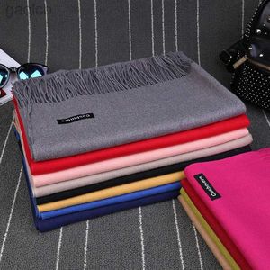 Lenços 2021 lenços de inverno para mulheres xales hijabs lady pashmina cobertor puro cashmere lengof reck hijabs estóis starard 240410