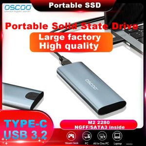 Корпус Oscoo M.2 Hard Disk Box 3.1 Dual Protocol NVME/NGFF SATA SSD Корпус Typec 3.1 Disk M.2 SSD Box 10 Гбит/с Mkey/MB Ключ SSD Case