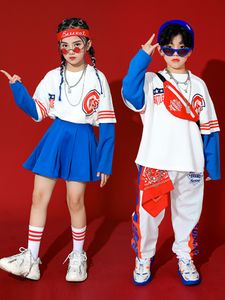 Children Cheerleader Uniform Jazz Dance Performance Dancewear Kids Hip Hop Dancing Clothes Street Dance Stage Costume YS2651