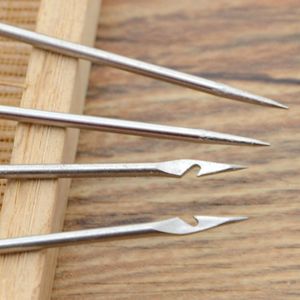 Alça de madeira vermelha costura awl hand costcher couro artesanato tip koe reparador de pitcher posicionamento broca de costura agulha de gancho de gancho 1pcs