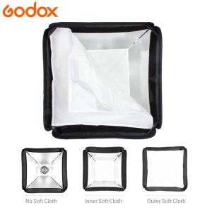 Godox Softbox Bowens Mount 40cm 50cm 60cm 80cm Studio Light Box para Flash LED Lamp Pphotography Acessórios