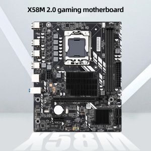 マザーボードX58M2.0デスクトップメインボード32GB 2 DDR3 ECC MATX LGA1366マザーボード4 SATA2.0 10 USB2.0 PCIE 1X拡張スロットソリッドコンデンサ