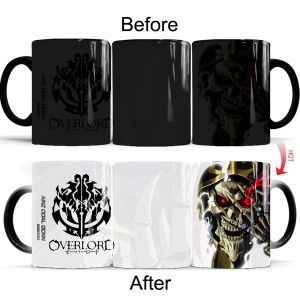 Anime JK Overlord Ainz Ooal Kleid Cosplay Mark Farbwechsel Tasse Schädel Momonga tägliche Getränke Tassen Teemilch Kaffee Keramik Tassen