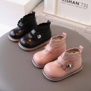 Buty gorąca sprzedaż 2022 nowe zimowe buty dla niemowląt ciepłe pluszowe gumowe podeszwa maluch dzieci trampki niemowlęcia kwiat małe dziewczynki buty f10142