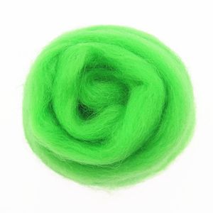 10/50/100g Light Green Series Wool Fibre Flower Animal Toy Wool Roving Needle Felting Handmade Spinning DIY Craft Materials Tool