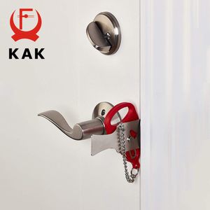 Kak Portable Door Lock Anti-THE LOCK Rese Lock Childturt Door Lock For Security Home Hotel Säkerhet Dörr Dörr Hårdvara