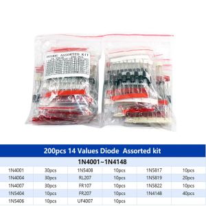 Doğrultucu diyot seti paketi 1N4148 1N4001 1N4004 1N4007 1N5399 1N5408 1N5819 1N5822 FR107 10A10 Diyotlar Elektronik Kit