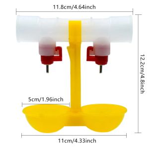 4/8 pezzi di pollo bevi di pollo bere a doppia tazza sospesa per capezzoli per capezzoli da 25 cm Equipaggiamento all'ingrosso di quaglie all'ingrosso