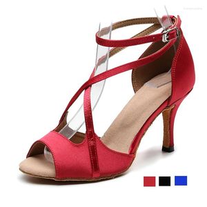 Dance Shoes Women High Heel Ballroom Latin Red Soft Sole Salsa Bachata Dancing For Party Girls Practice Latino Dance-shoes